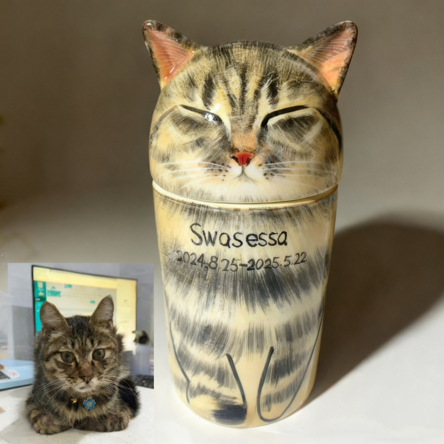 Custom Handmade Ceramic Pet Urn | A Gentle Resting Place for Your Beloved Companion, The Art of Saying Goodbye with Love - MyPhotoBoxerUk