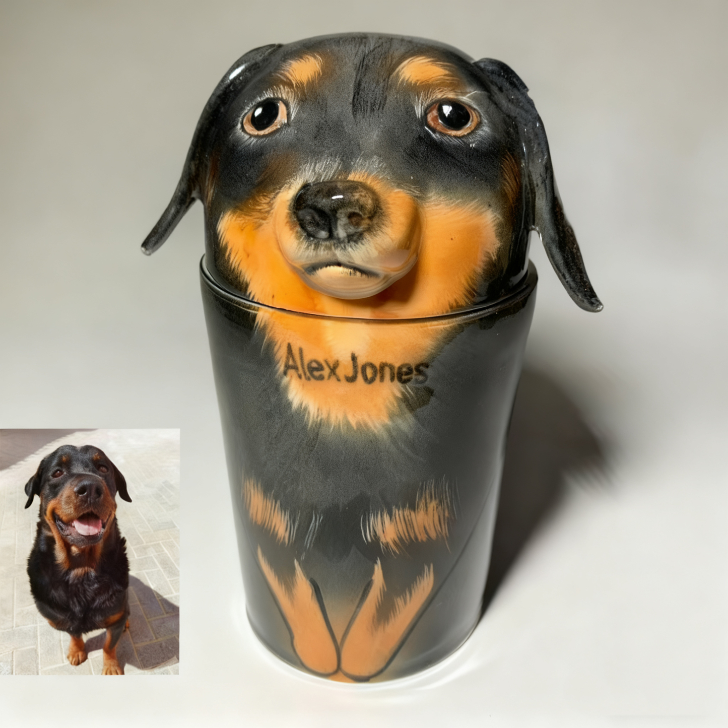 Custom Handmade Ceramic Pet Urn | A Gentle Resting Place for Your Beloved Companion, The Art of Saying Goodbye with Love - MyPhotoBoxerUk