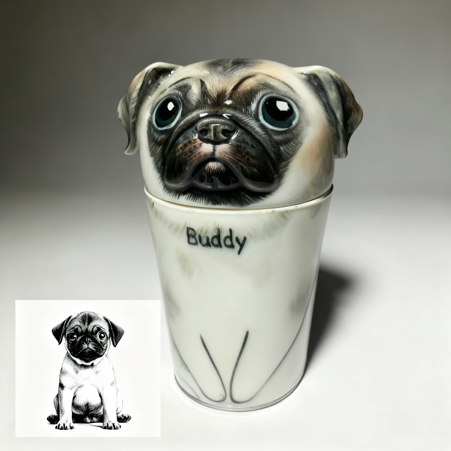 Custom Handmade Ceramic Pet Urn | A Gentle Resting Place for Your Beloved Companion, The Art of Saying Goodbye with Love - MyPhotoBoxerUk