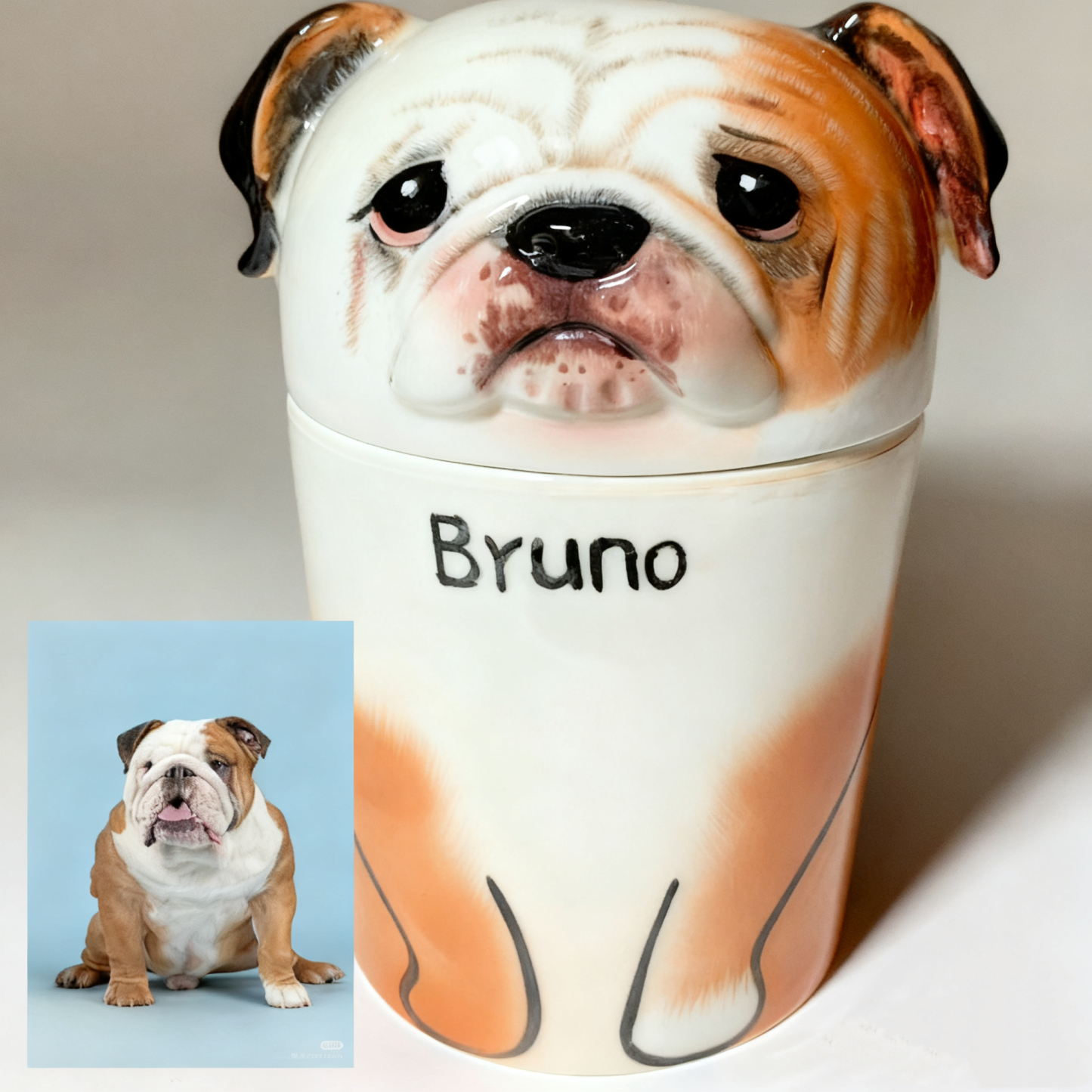Custom Handmade Ceramic Pet Urn | A Gentle Resting Place for Your Beloved Companion, The Art of Saying Goodbye with Love - MyPhotoBoxerUk