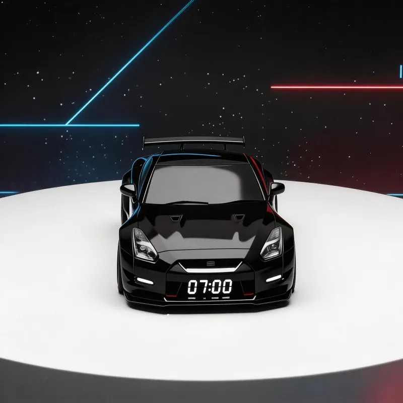 Hypercar Engine Alarm Clock with Realistic Light & Sound Effects Sport Car Décor - MyPhotoBoxerUk