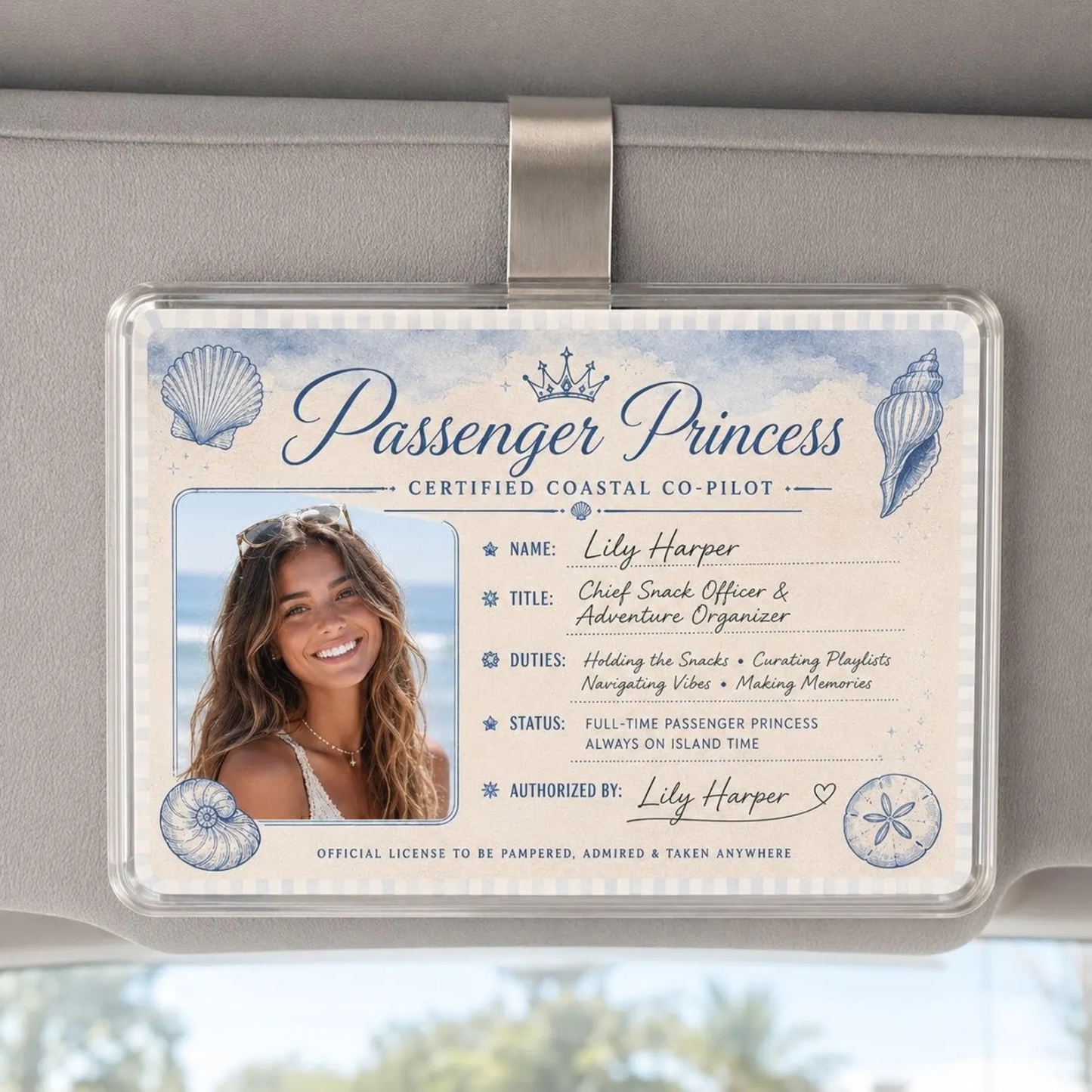 Personalized Passenger Princess Card– Forever Valid VIP Card - MyPhotoBoxerUk
