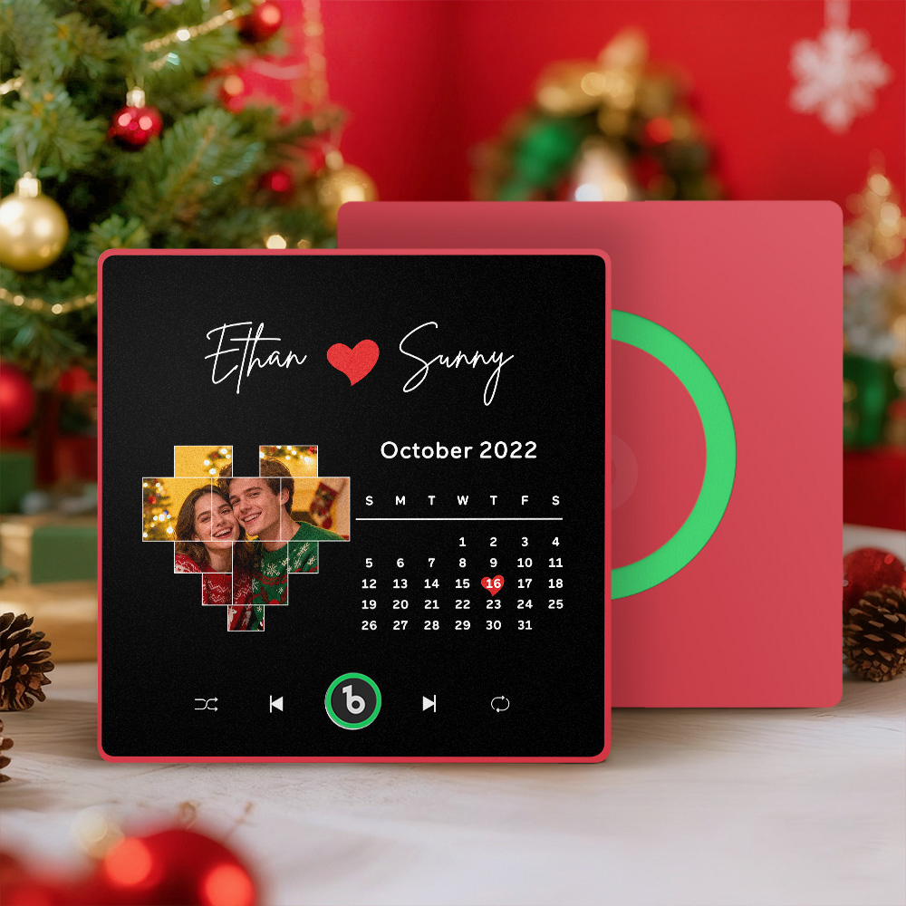 Christmas Gifts Gift for Him New 4.0 Upgrade Custom Music Fridge Magnet Colorful Frame Album Fridge Magnet Can Play Songs Gift for Couple