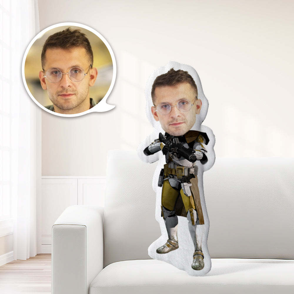 Custom Face Minime Throw Pillow Personalized Star Wars Minime Throw Pillow Clone Trooper - Get Photo Blanket