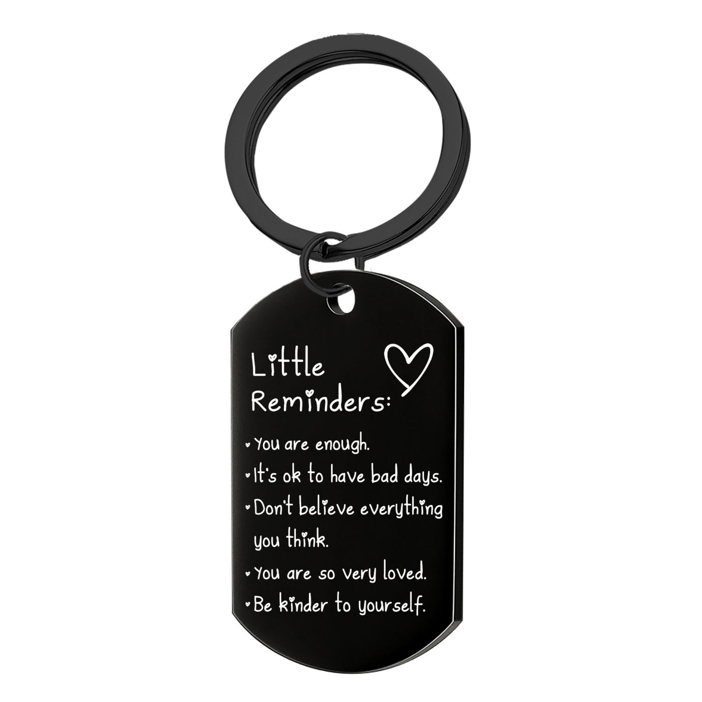 Inspirational Little Reminders Keychain Standard Inspirational Little Reminders Keychain Stainless Steel Dog Tag Gifts for Friends