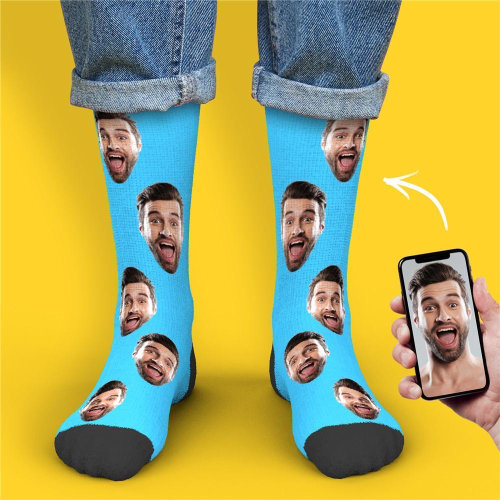 Custom Face Socks - Put Any Face on Socks Halloween Gifts - MyPhotoBoxerUk