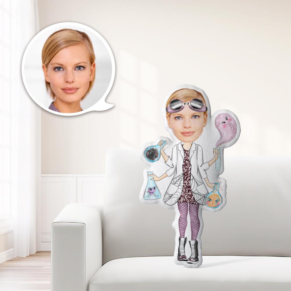 Photo Pillow Face Pillow Personalized Pillow Custom Pillow Minime Pillow Doll Girl with Four Hands Halloween