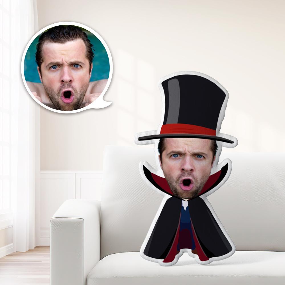 Photo Pillow Face Pillow Personalized Pillow Custom Pillow Minime Pillow Doll Gentleman Vampire Halloween