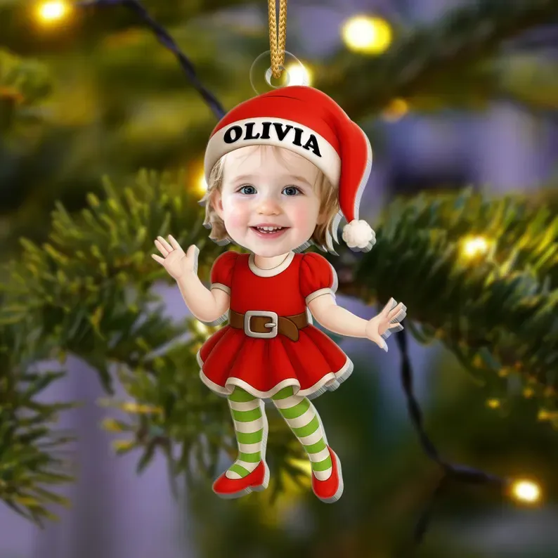 Personalized Family Christmas Ornament, Funny Custom Face Ornament, Holiday Tree Decoration, Christmas Gift for Families - MyPhotoBoxerUk