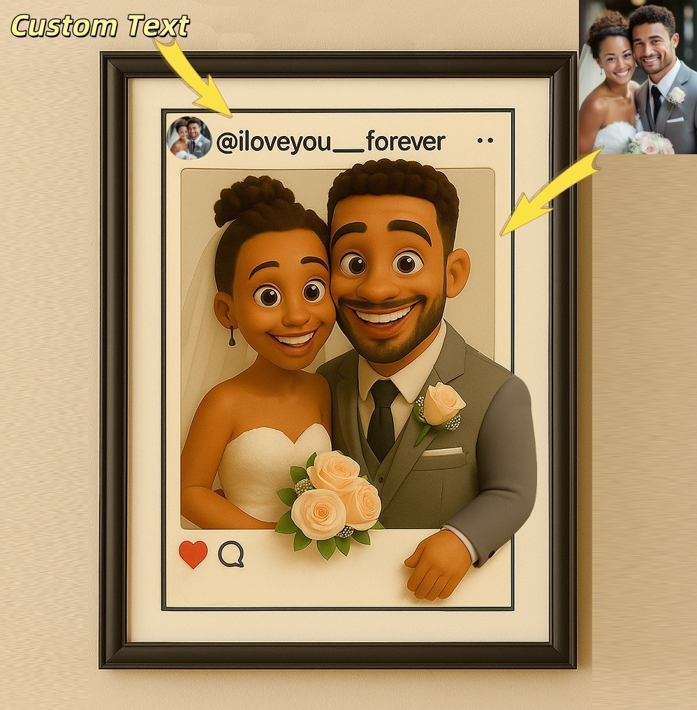Personalized Cartoon Portrait Photo Frame