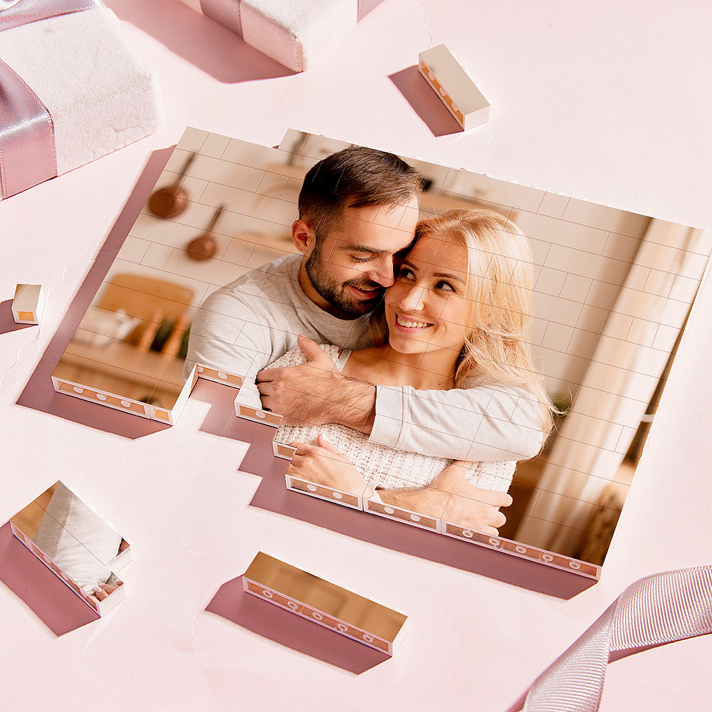 Music Code Personalised Building Brick Photo Block Frame