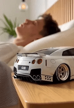 Hypercar Engine Alarm Clock with Realistic Light & Sound Effects Sport Car Décor - MyPhotoBoxerUk