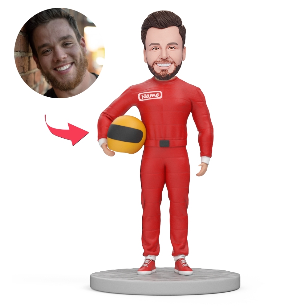 Custom Bobblehead Racer | Personalized Gifts for Father, Husband, Birthday Gifts for Boyfriend, Retirement Gifts for Boss