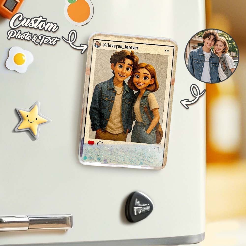 Personalized Cartoon Portrait Instagram Style Photo Gift Best Wedding Anniversary Birthday Gift