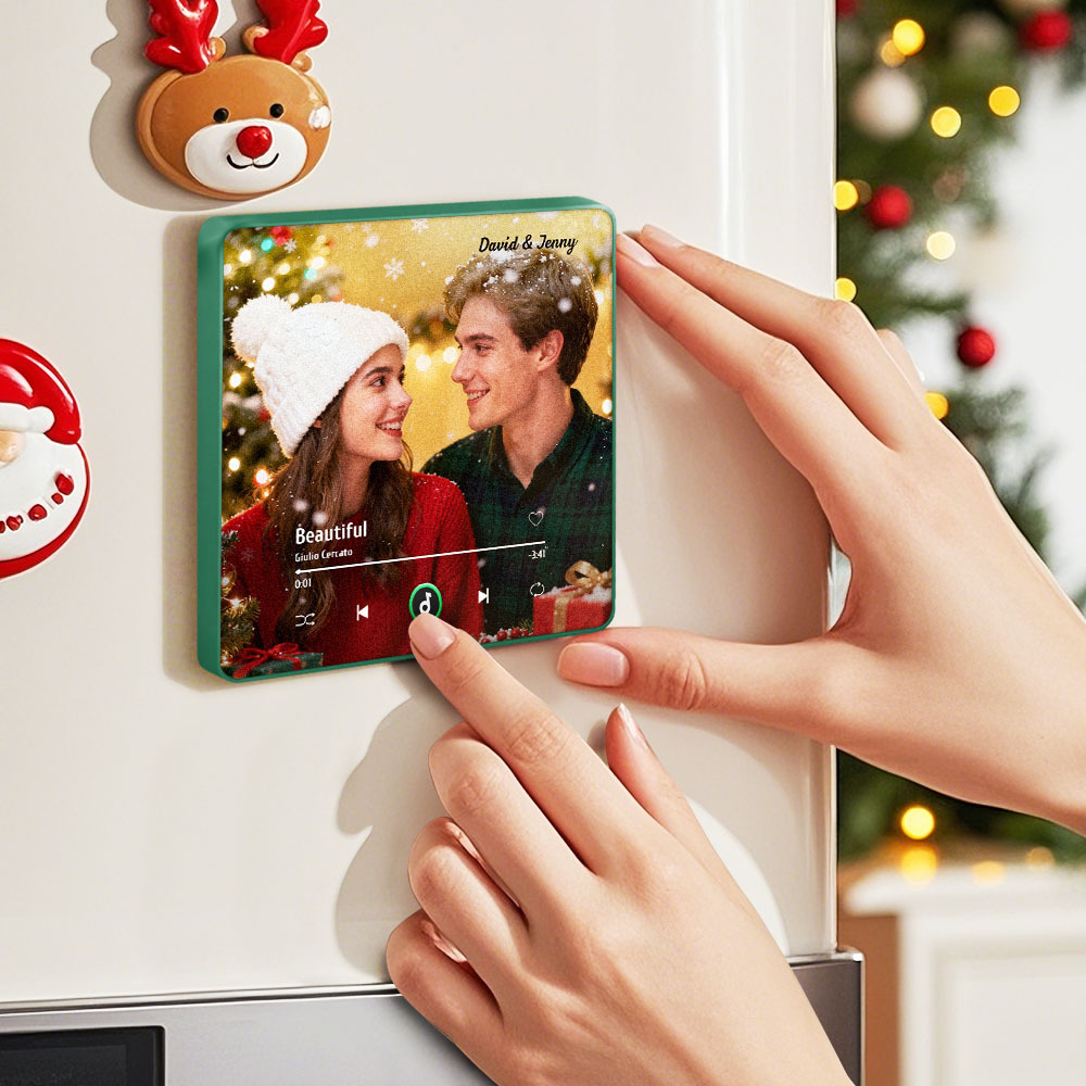 Christmas Gifts Custom Music Fridge Magnets Custom Photo Frames Fridge Magnets Music Wall Stickers Photo Stickers Song Magnets That Can Play Music for Your Loved Ones