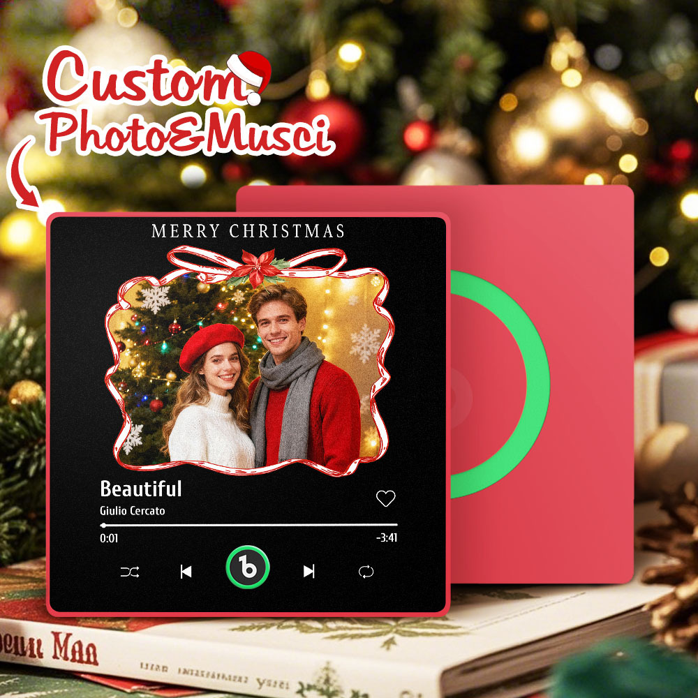 Custom Music Fridge Magnets With Christmas Atmosphere Custom Music And Images For Your Loved Ones