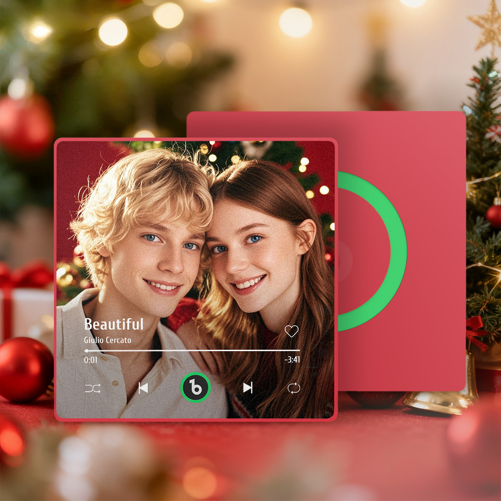 Christmas Gifts Gift for Him New 4.0 Upgrade Custom Music Fridge Magnet Colorful Frame Album Fridge Magnet Can Play Songs Gift for Couple