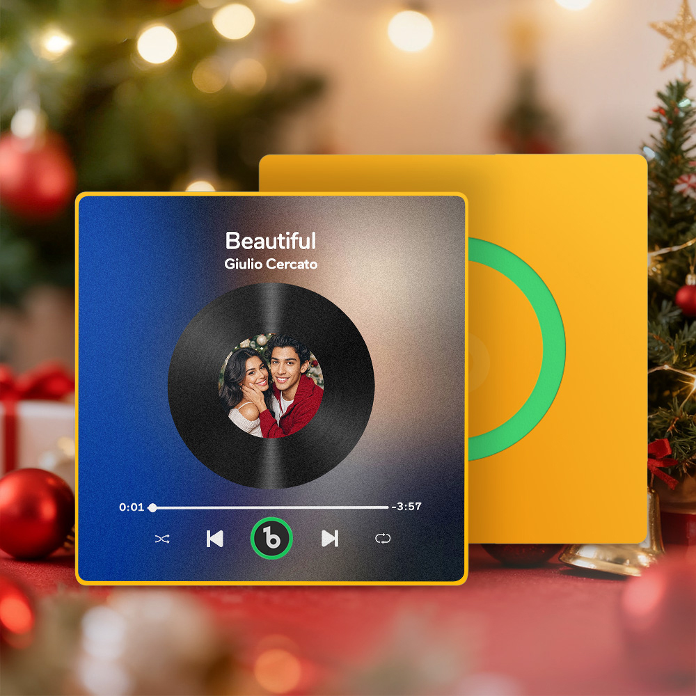 Christmas Gifts Gift for Him New 4.0 Upgrade Custom Music Fridge Magnet Colorful Frame Album Fridge Magnet Can Play Songs Gift for Couple