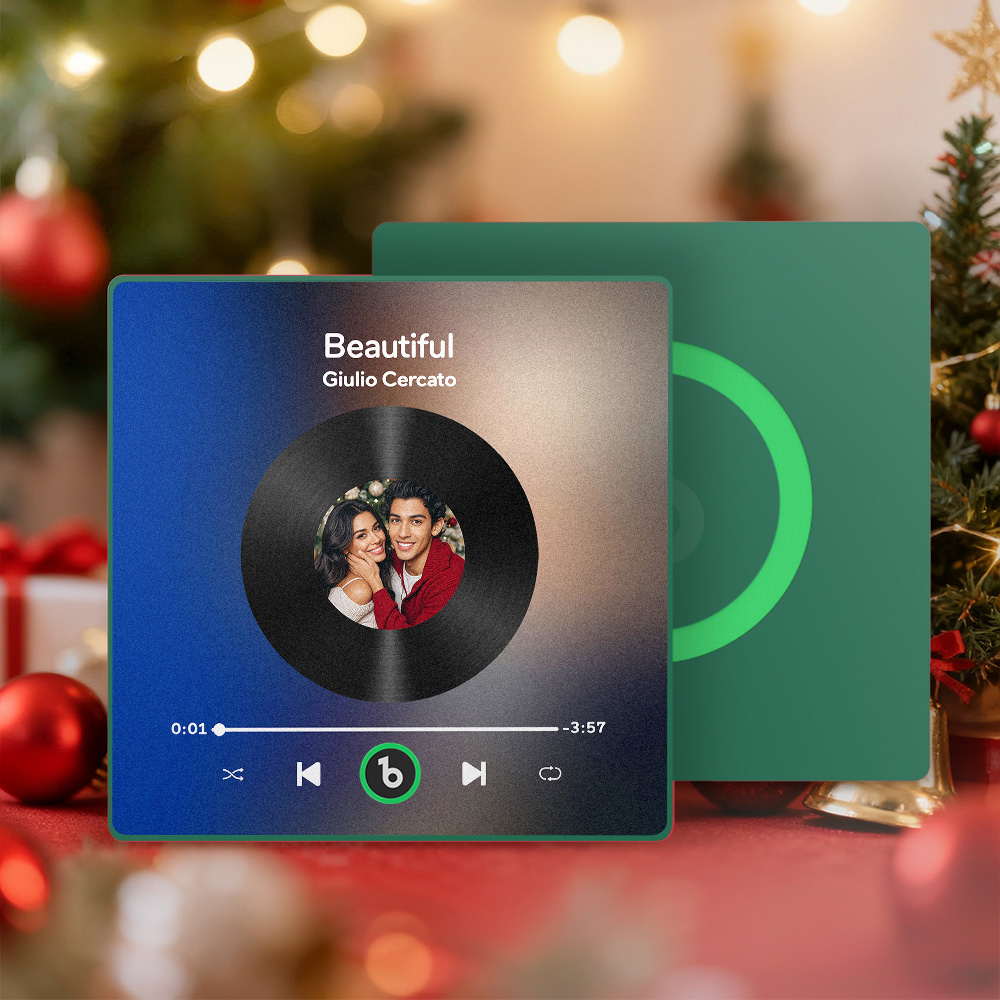 Christmas Gifts Gift for Him New 4.0 Upgrade Custom Music Fridge Magnet Colorful Frame Album Fridge Magnet Can Play Songs Gift for Couple