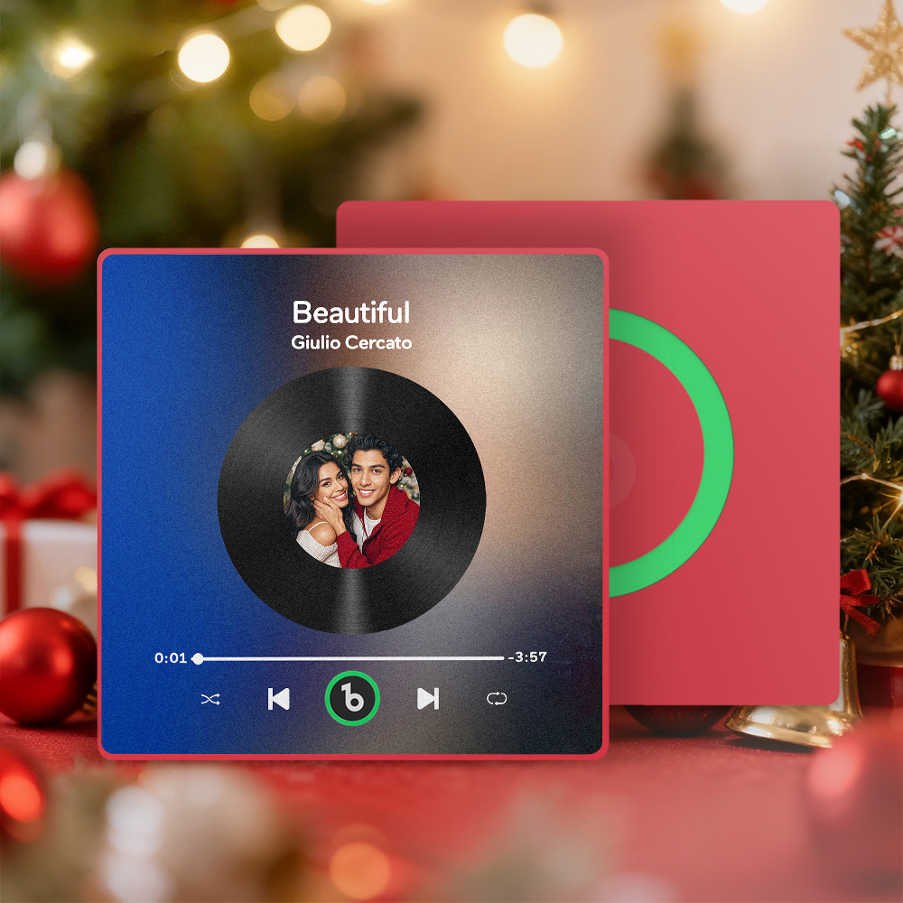 Christmas Gifts Gift for Him New 4.0 Upgrade Custom Music Fridge Magnet Colorful Frame Album Fridge Magnet Can Play Songs Gift for Couple