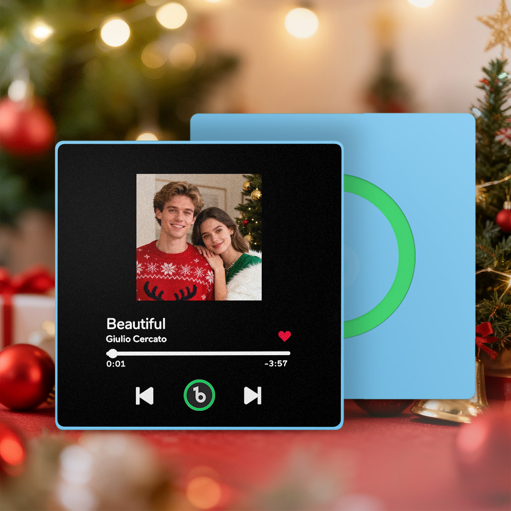 Christmas Gifts Gift for Him New 4.0 Upgrade Custom Music Fridge Magnet Colorful Frame Album Fridge Magnet Can Play Songs Gift for Couple