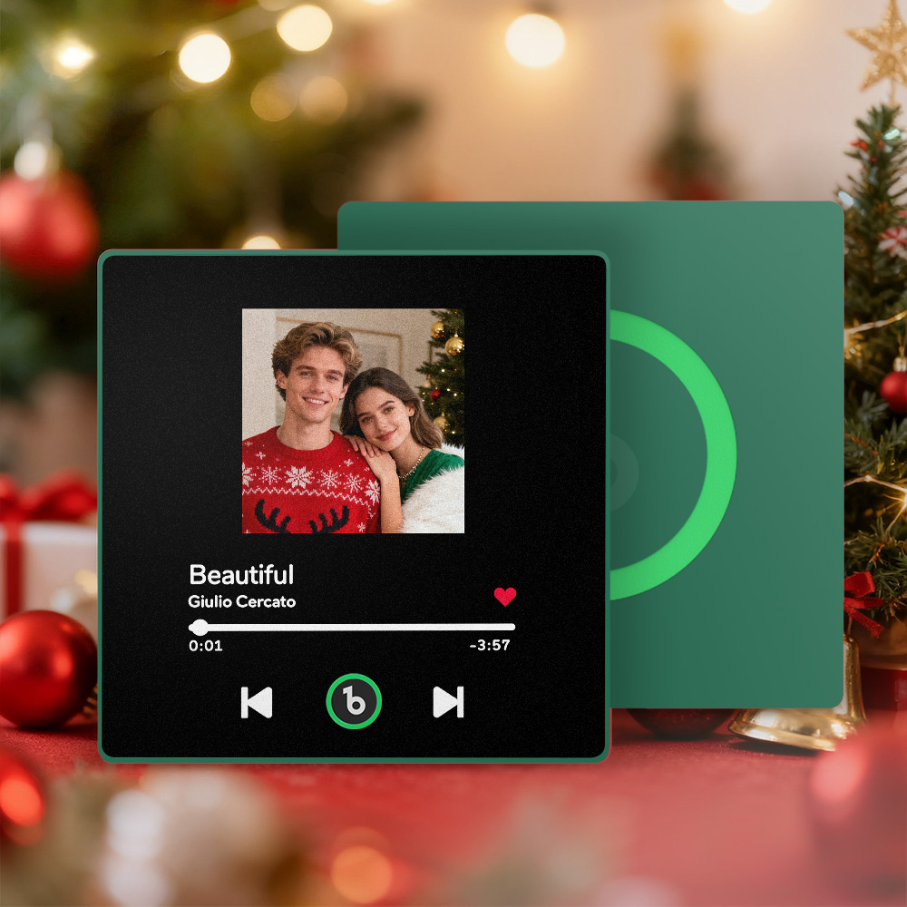 Christmas Gifts Gift for Him New 4.0 Upgrade Custom Music Fridge Magnet Colorful Frame Album Fridge Magnet Can Play Songs Gift for Couple