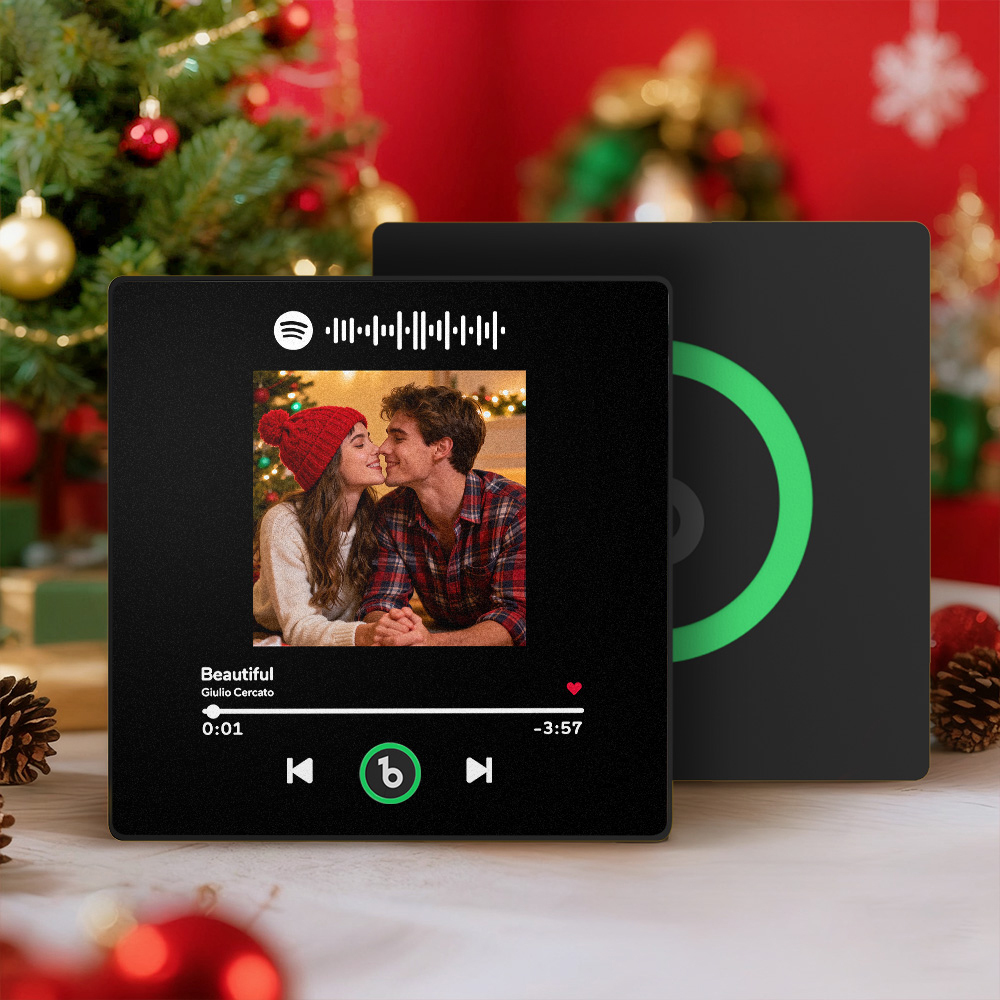 Christmas Gifts Gift for Him New 4.0 Upgrade Custom Music Fridge Magnet Colorful Frame Album Fridge Magnet Can Play Songs Gift for Couple