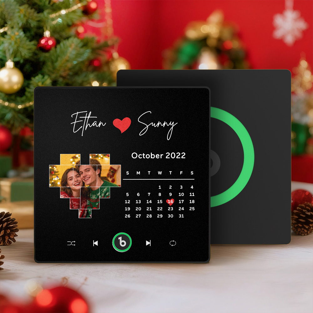 Christmas Gifts Gift for Him New 4.0 Upgrade Custom Music Fridge Magnet Colorful Frame Album Fridge Magnet Can Play Songs Gift for Couple