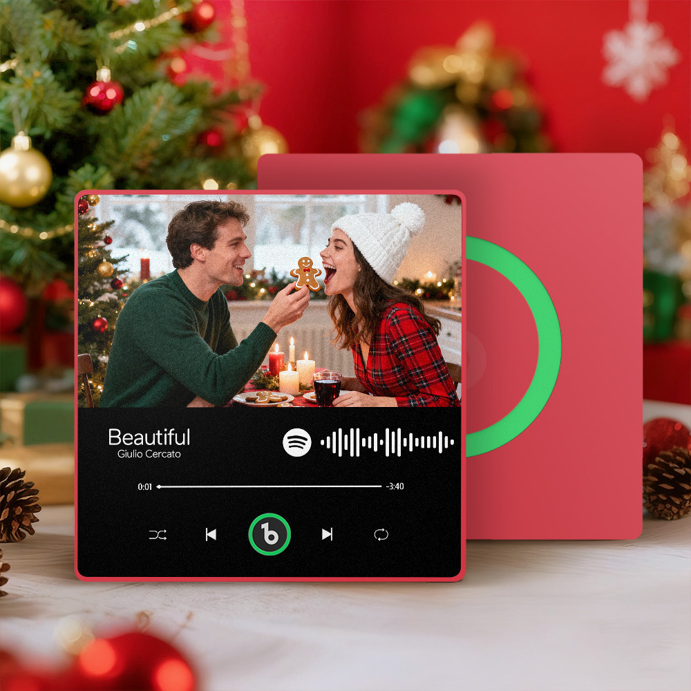 Christmas Gifts Gift for Him New 4.0 Upgrade Custom Music Fridge Magnet Colorful Frame Album Fridge Magnet Can Play Songs Gift for Couple