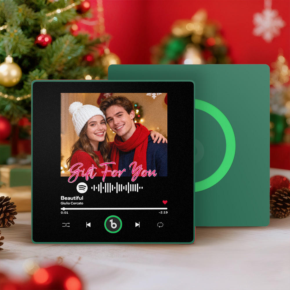 Christmas Gifts Gift for Him New 4.0 Upgrade Custom Music Fridge Magnet Colorful Frame Album Fridge Magnet Can Play Songs Gift for Couple