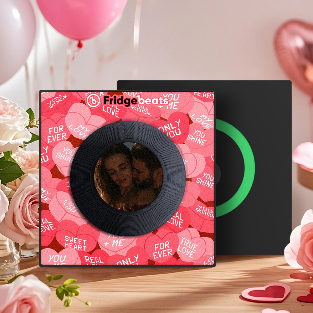 Valentine's Gift Custom Song Fridge Magnet With Photo Supports NFC Functionality Gifts for Men for Girlfriend - MyPhotoBoxerUk