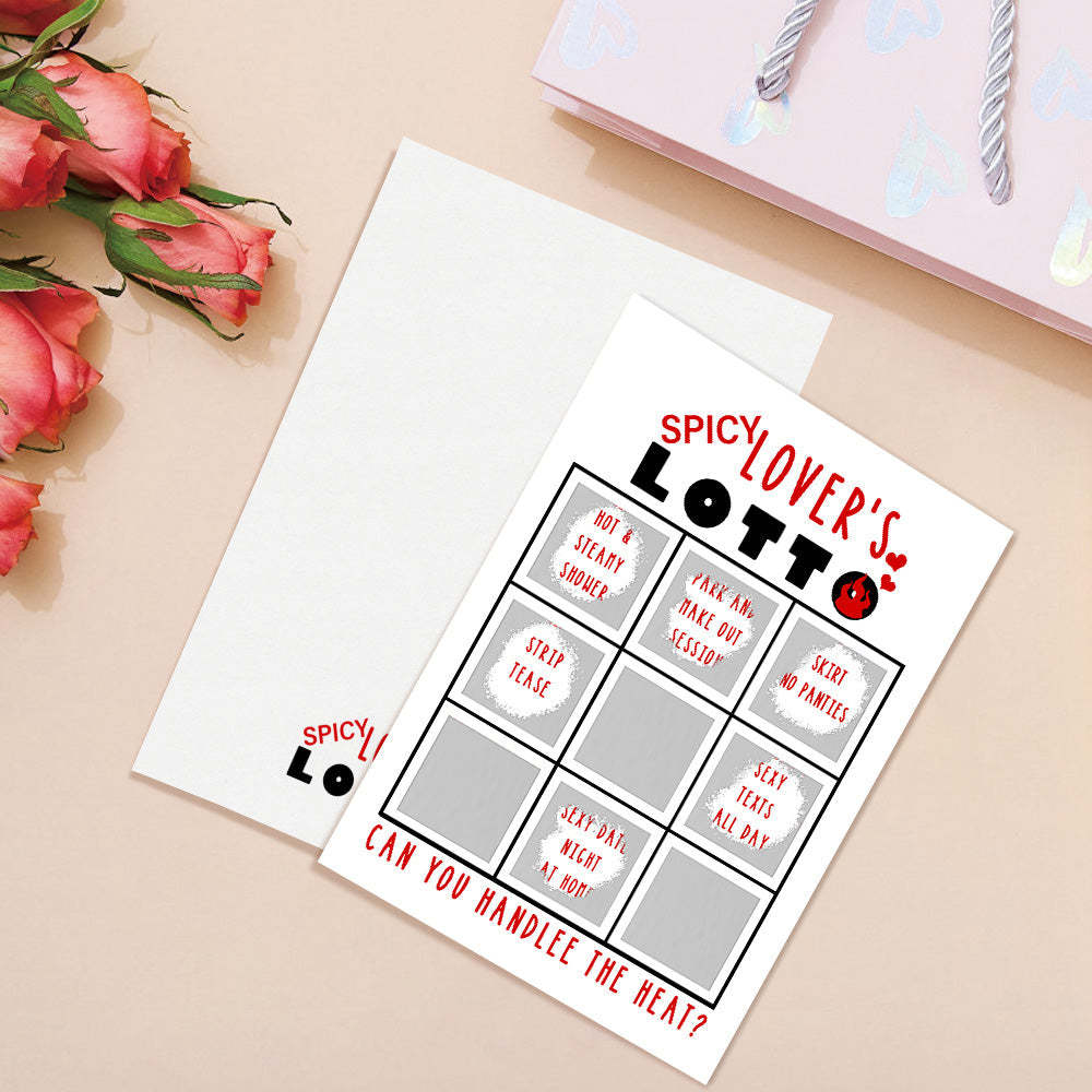 Lover's Lotto Scratch Card Valentine's Day Surprise Funny Scratch off Card - MyPhotoBoxerUk