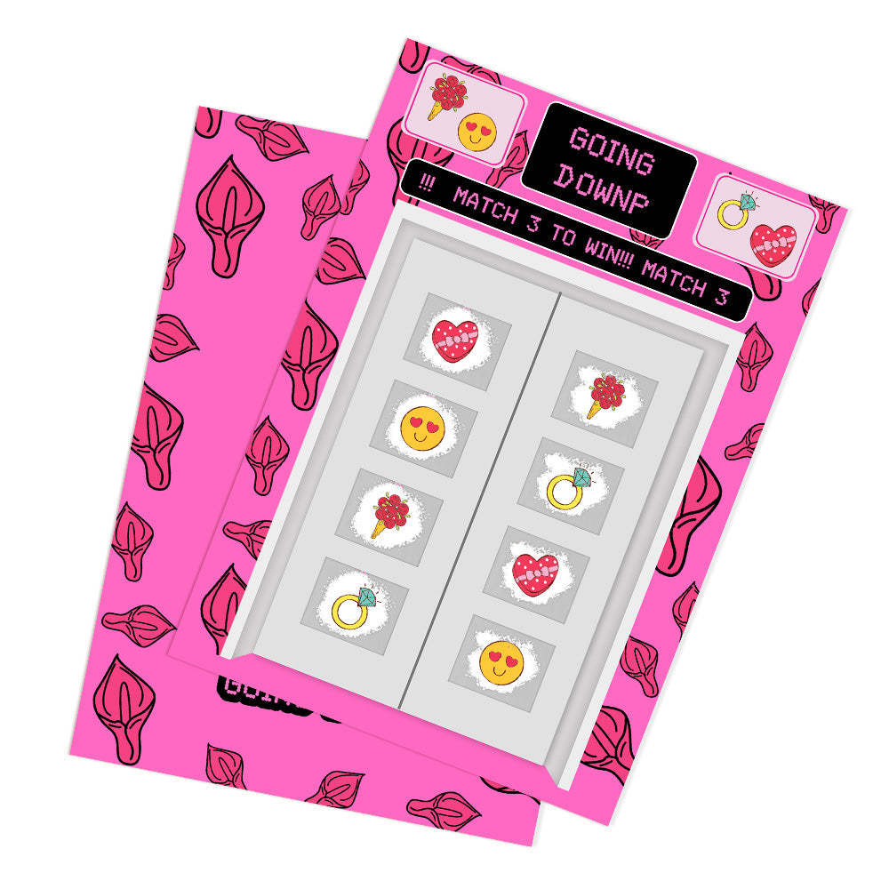 Going Down Scratch Card Valentine's Day Surprise Funny Scratch off Card - MyPhotoBoxerUk