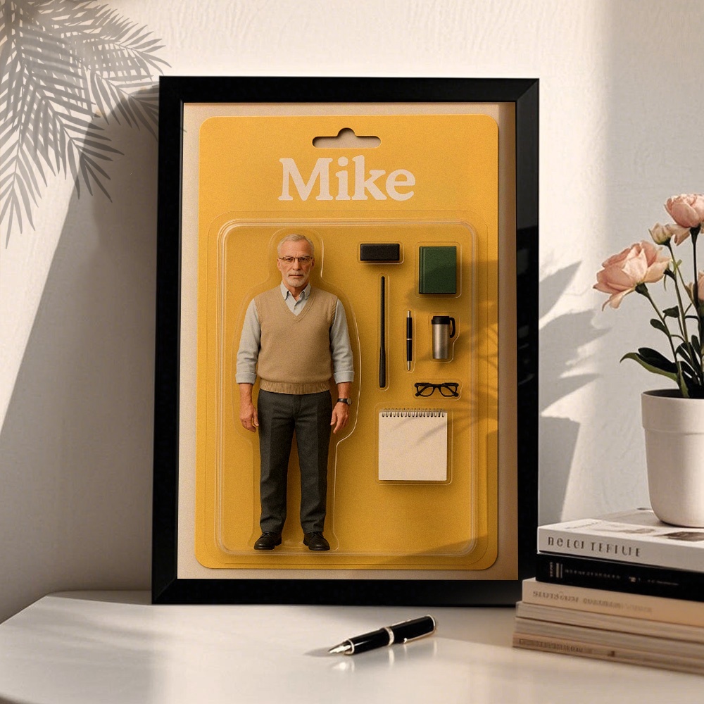 Custom Action Figure Portraits | Personalized Toy Box Art | Custom Photo Frame Decorations
