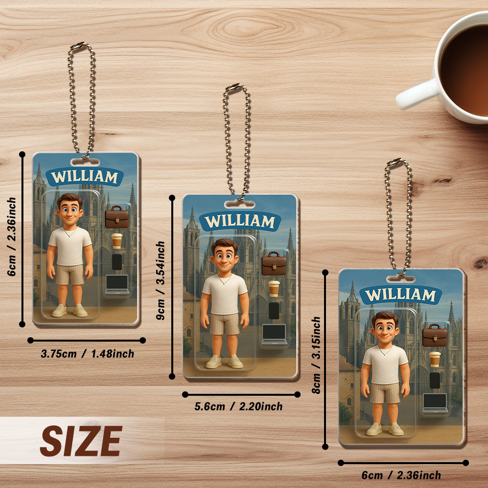 Fully Body Customizable Action Figure Pack Packaging Toy Box Style Art Gift Personalized Acrylic Car Hanger Gift for Him - MyPhotoBoxerUk