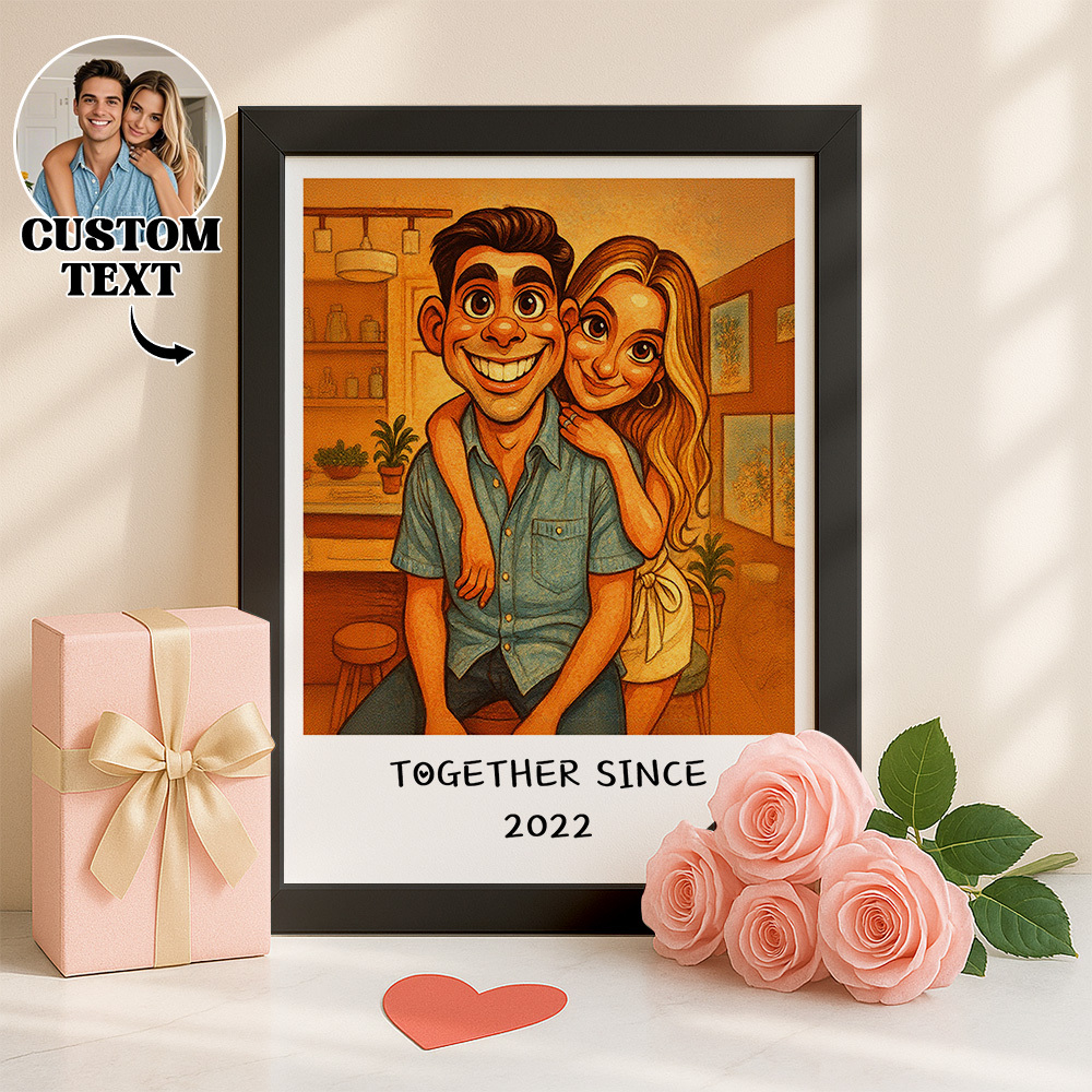Personalised Gifts Custom Funny Caricature Portrait Frame Transform Your Photo into Hilarious Art Gift