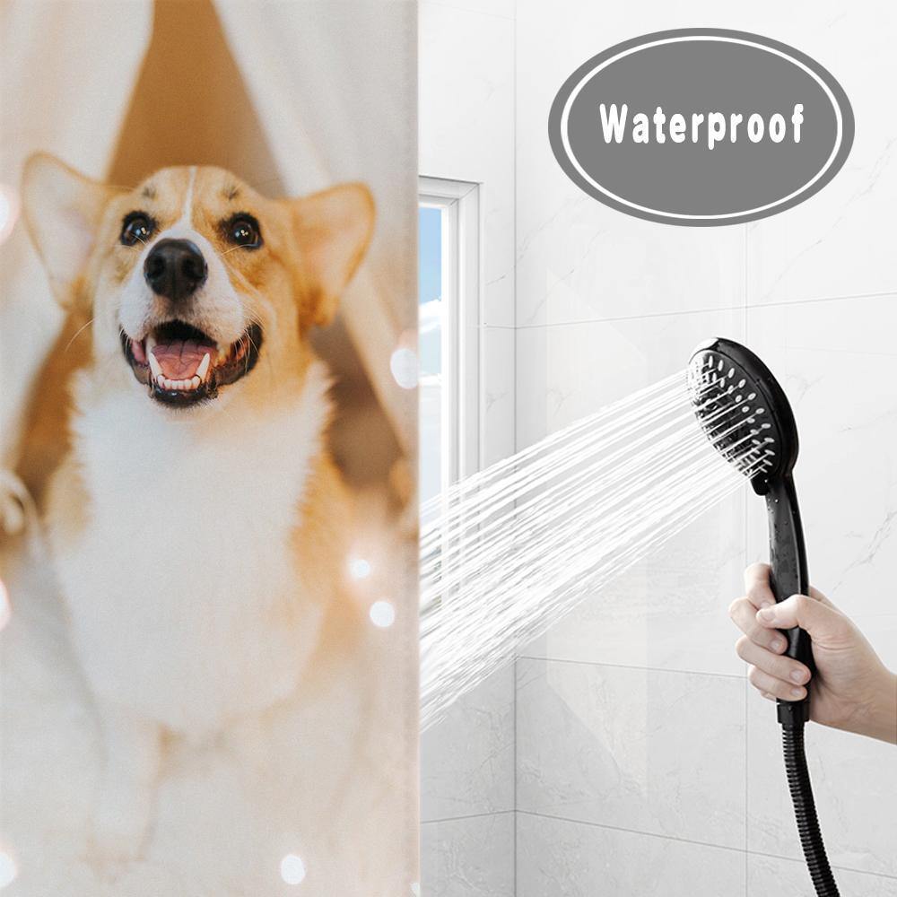 Personalized Shower Curtain Bathroom Decor Gift For Family 92*183cm - MyPhotoBoxerUk