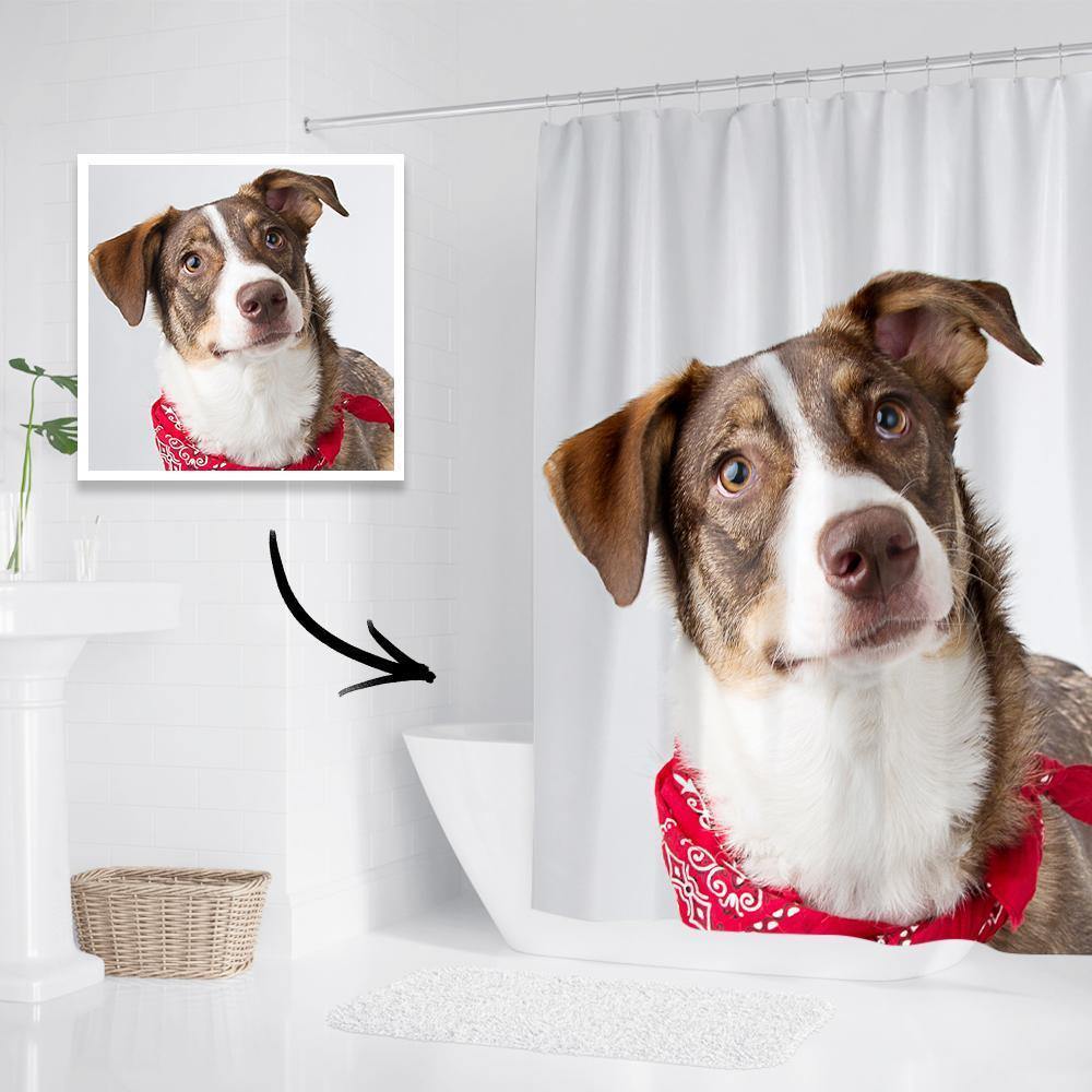Personalized Shower Curtain Bathroom Decor Gift For Family 122*183cm - MyPhotoBoxerUk