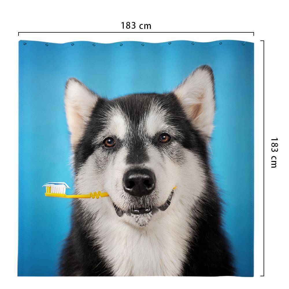 Personalized Shower Curtain Bathroom Decor Gift For Family 183*183cm - MyPhotoBoxerUk