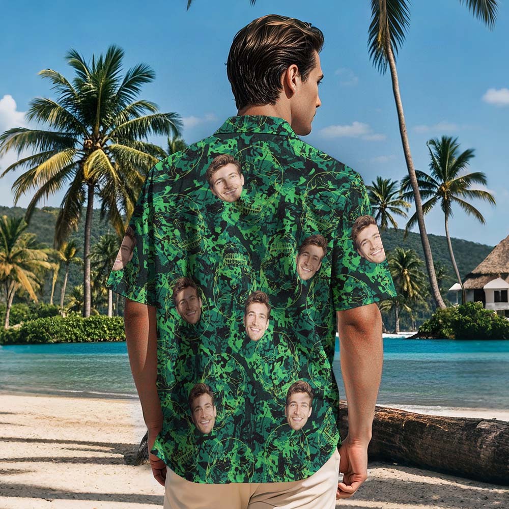 Benutzerdefiniertes Gesicht Herren Hawaiihemd Geschenke für Männer