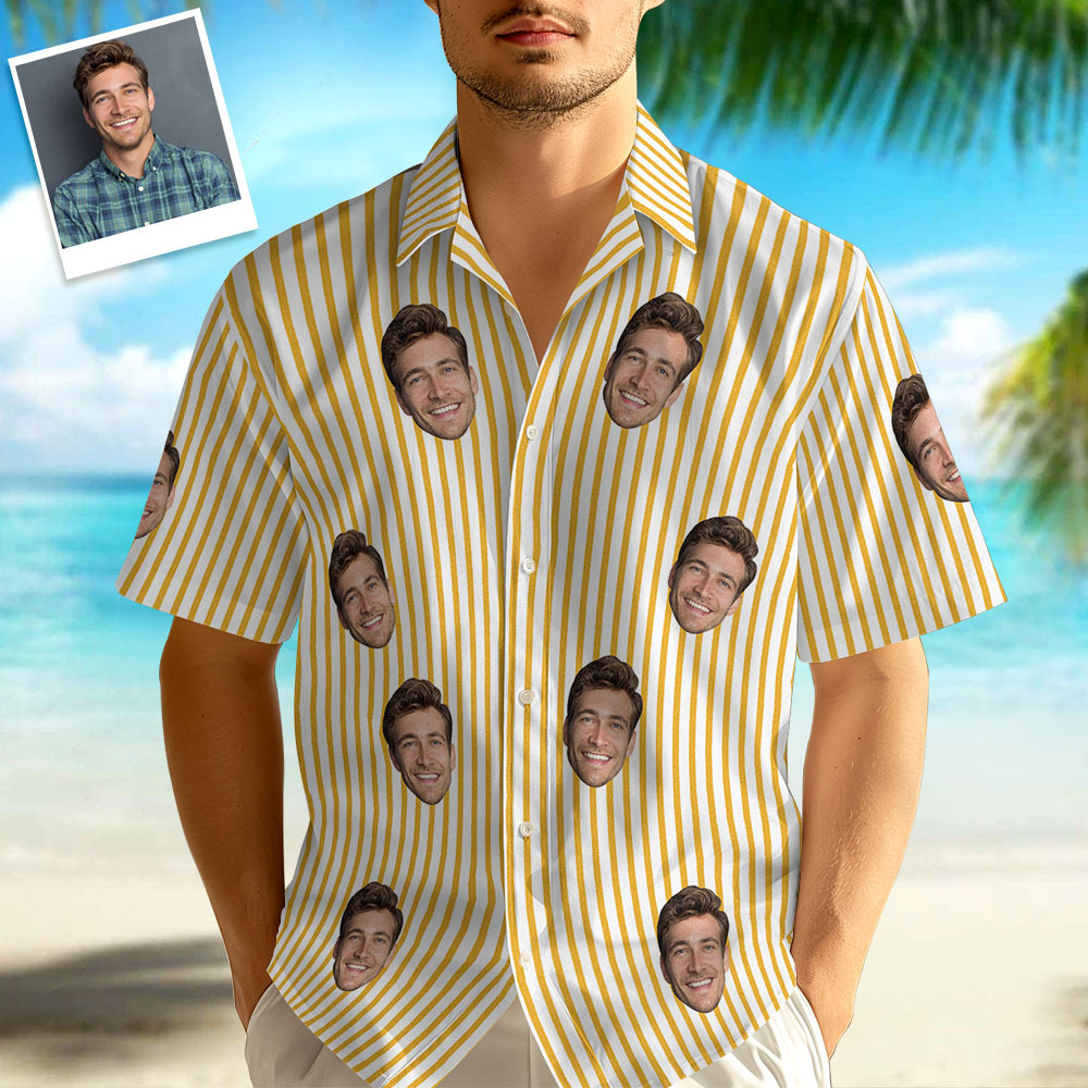 Hawaiihemden mit individuellen Streifen, mehrere Muster, Geschenke für Herrenhemden, Kleidung für den Sommer