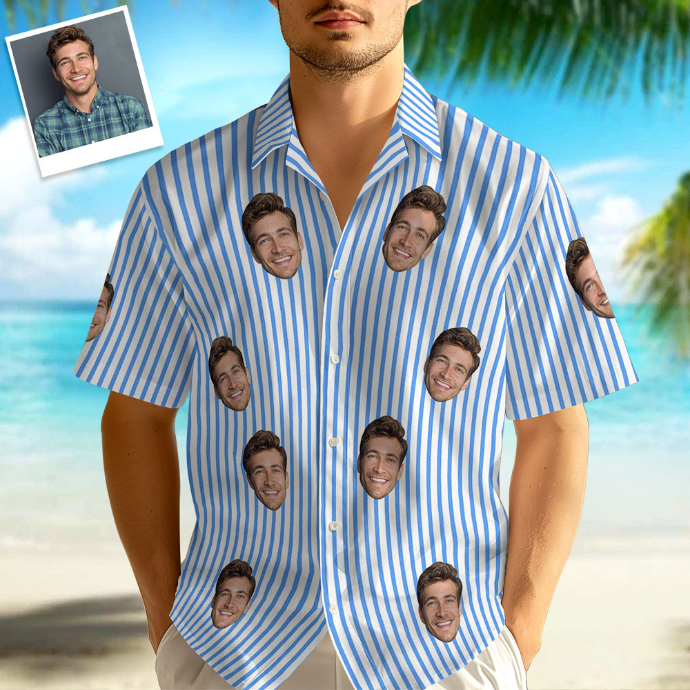 Hawaiihemden mit individuellen Streifen, mehrere Muster, Geschenke für Herrenhemden, Kleidung für den Sommer