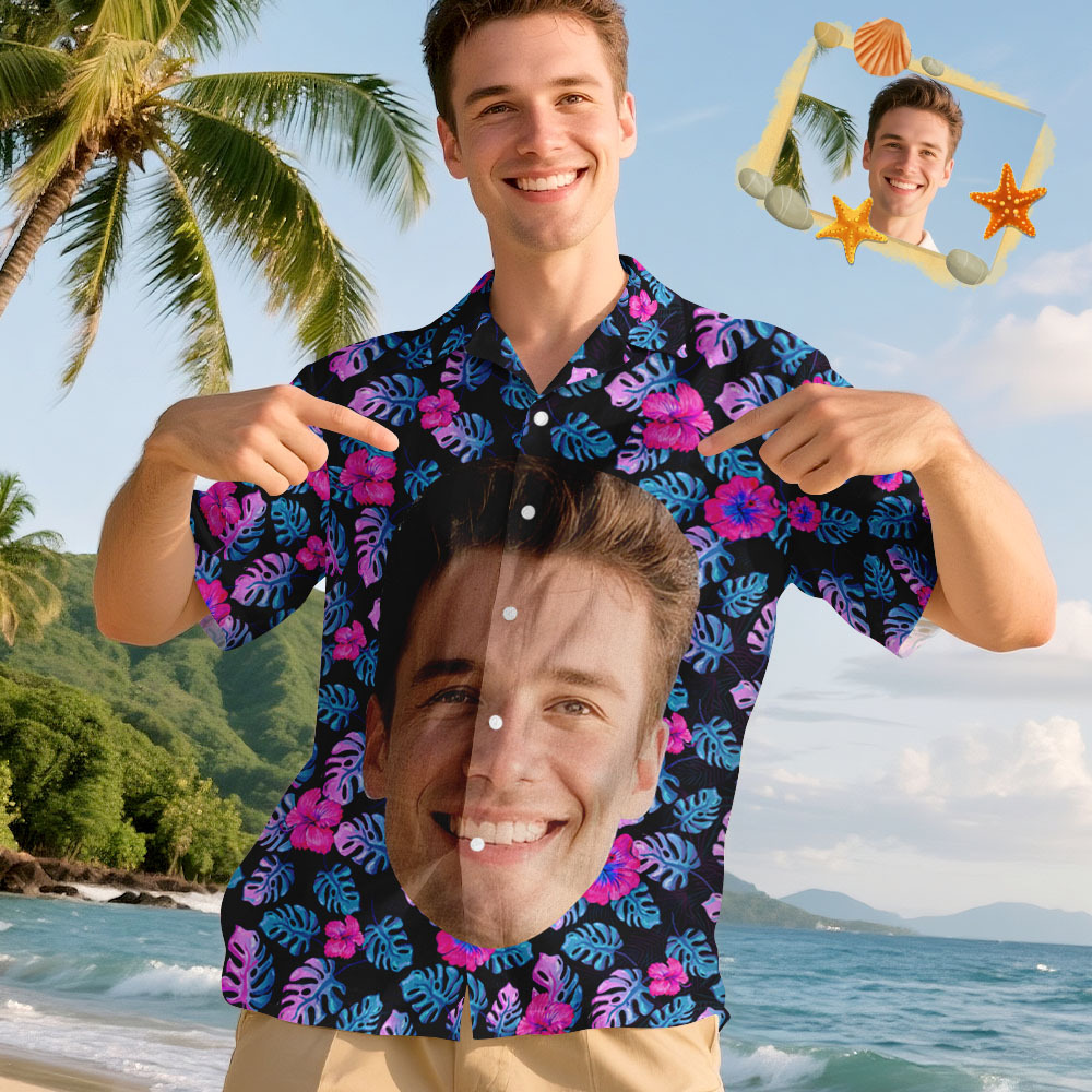 Custom Big Face Funny Photo Tropical Hawaii For Men, Women Custom Phot