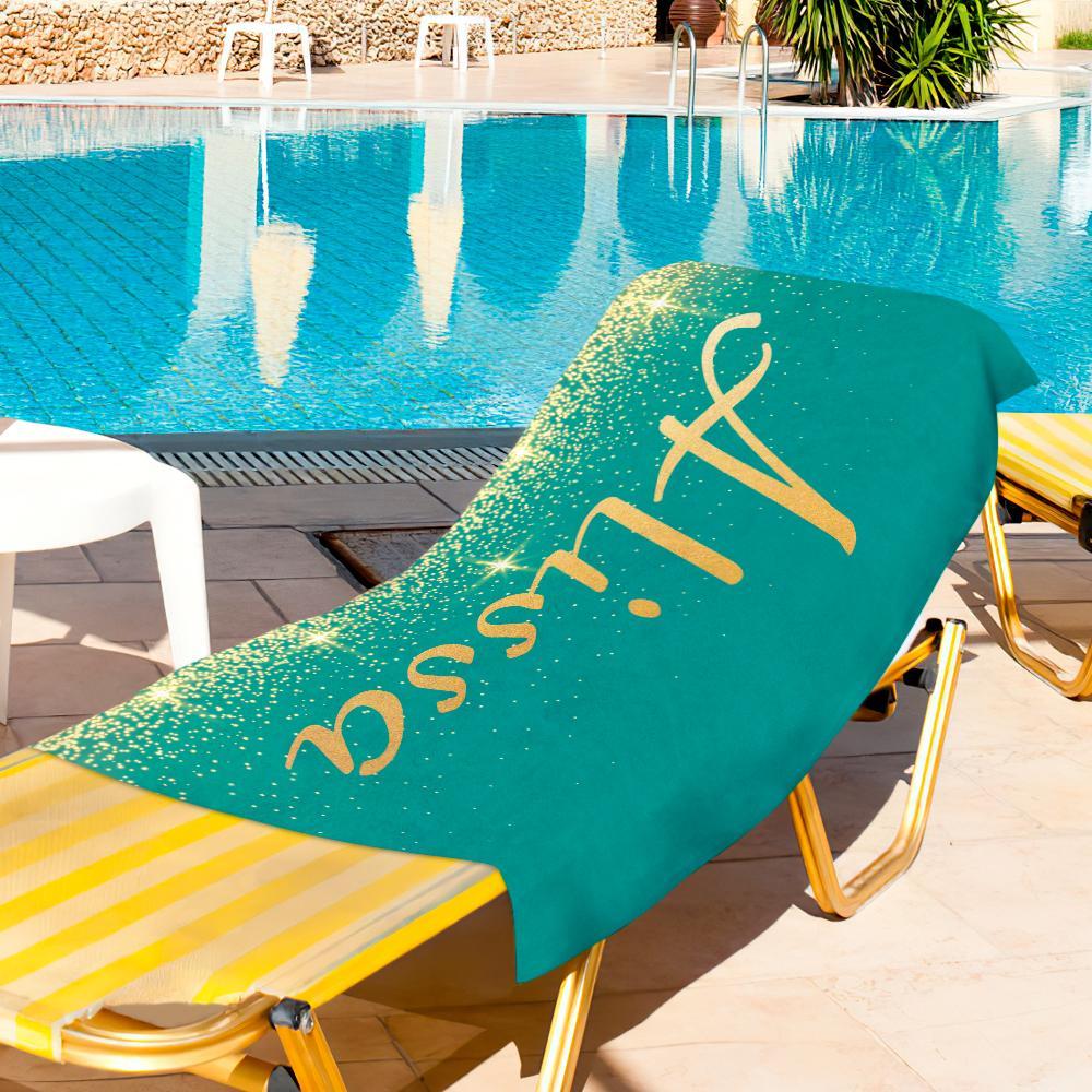 Personalised Towel Engraved with Name Colorful-Alissa - MyPhotoBoxerUk