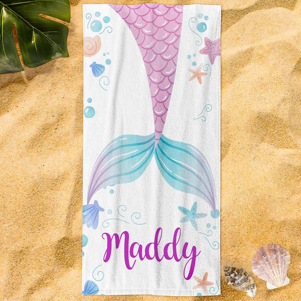 Personalised Towel Engraved with Name Colorful-Maddy