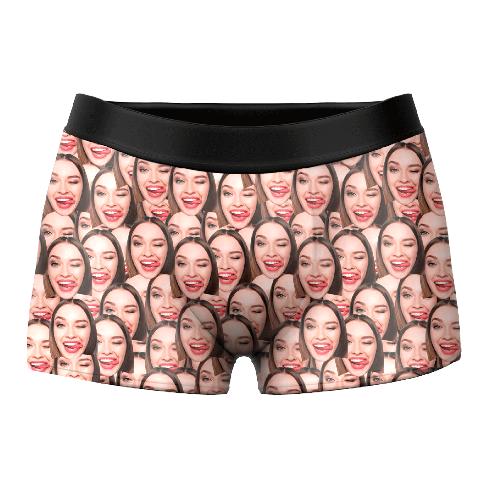 Custom Face Boxer Shorts - Face Mash Valentine's Day Gifts For Him