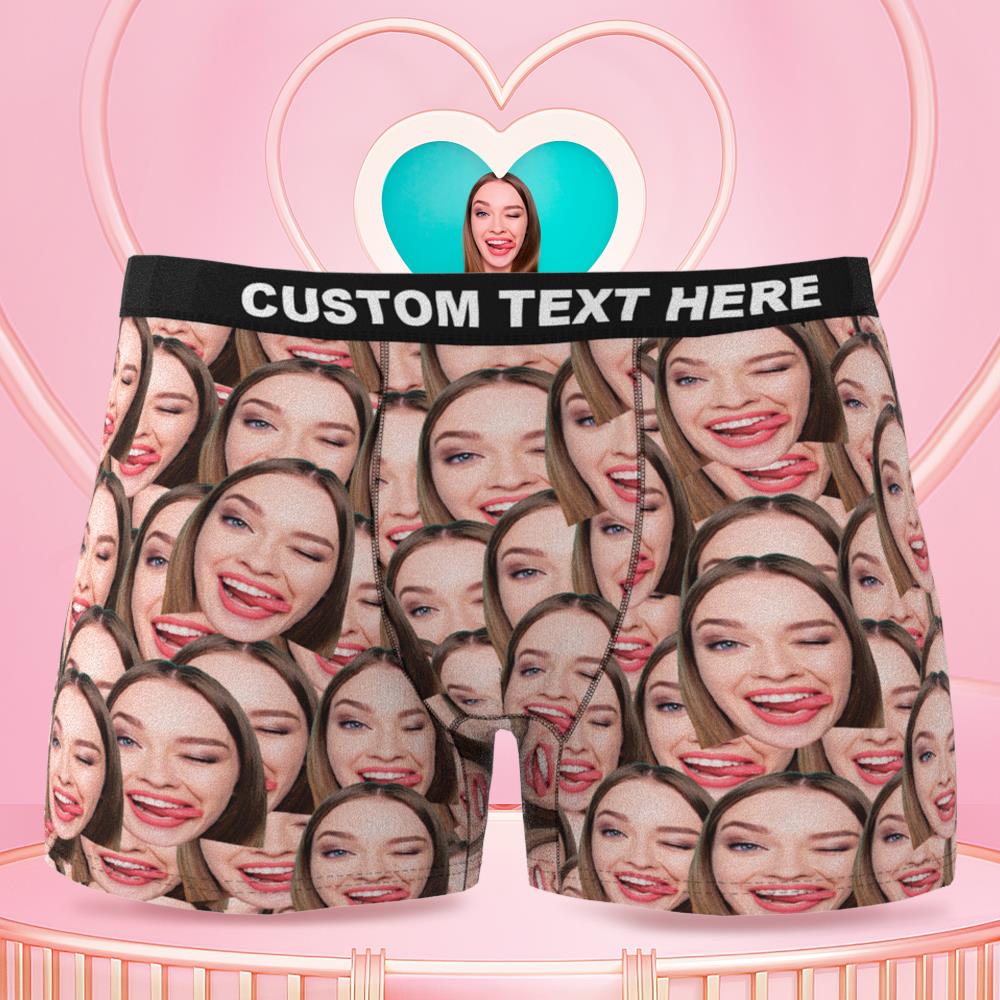 Custom Face Boxer Shorts - Face Mash Valentine's Day Gifts For Him