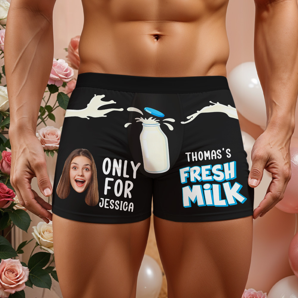 Custom Face Boxer Briefs, Personalized “Only For You” Boxer Briefs, Funny Valentine’s Day Gift for Him