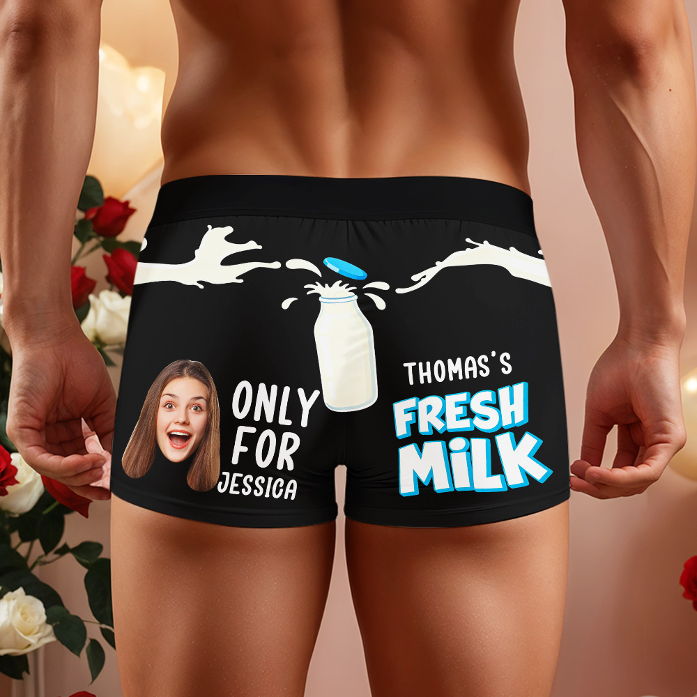Custom Face Boxer Briefs, Personalized “Only For You” Boxer Briefs, Funny Valentine’s Day Gift for Him