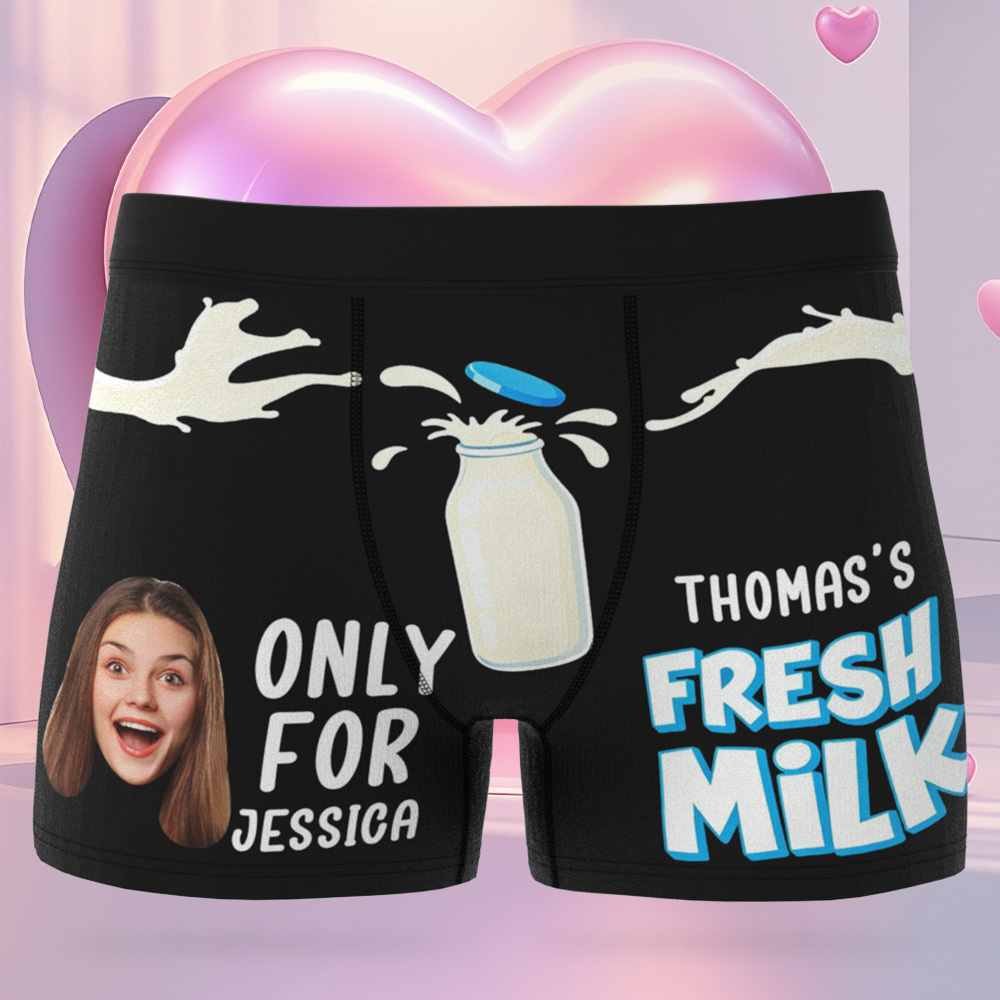 Custom Face Boxer Briefs, Personalized “Only For You” Boxer Briefs, Funny Valentine’s Day Gift for Him